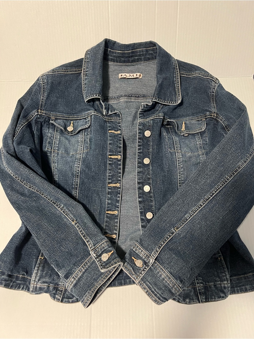 Ami Women's Blue Denim Jean Jacket